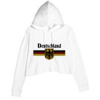 Deutschland Germany Flag Coat Of Arms Eagle Banner Crop Fleece Hoodie