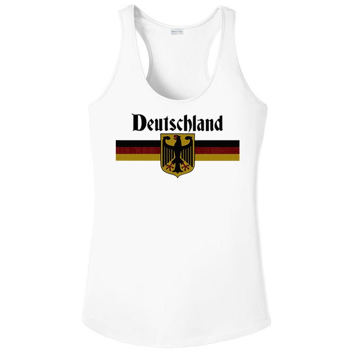 Deutschland Germany Flag Coat Of Arms Eagle Banner Ladies PosiCharge Competitor Racerback Tank