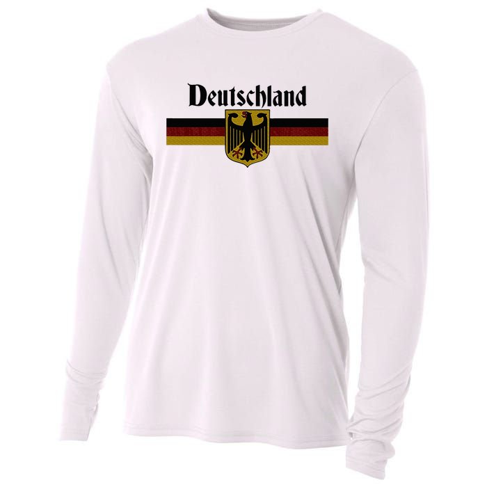 Deutschland Germany Flag Coat Of Arms Eagle Banner Cooling Performance Long Sleeve Crew