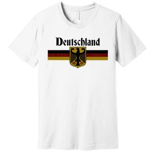 Deutschland Germany Flag Coat Of Arms Eagle Banner Premium T-Shirt