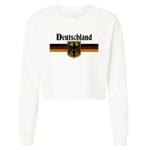 Deutschland Germany Flag Coat Of Arms Eagle Banner Cropped Pullover Crew