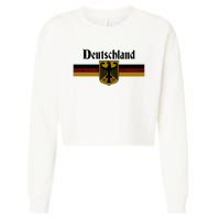 Deutschland Germany Flag Coat Of Arms Eagle Banner Cropped Pullover Crew