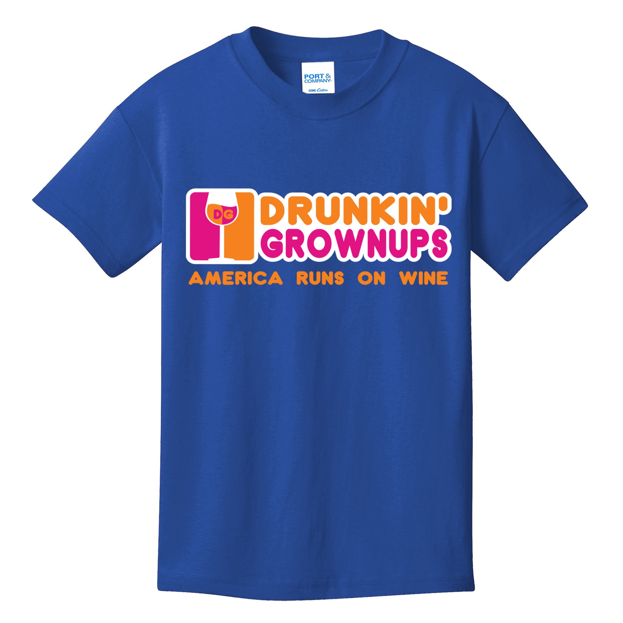 Drunken Grownups Funny Wine Gift Ing Funny Gift Kids T-Shirt