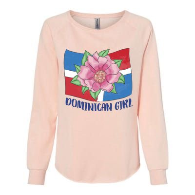 Dominican Girl Flag Womens California Wash Sweatshirt