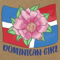 Dominican Girl Flag Cotton Canvas Backpack