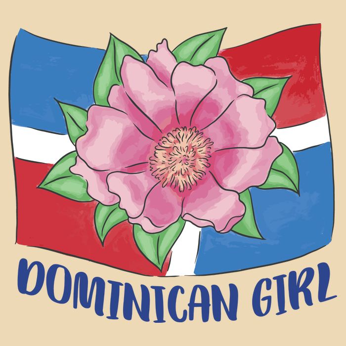 Dominican Girl Flag Drawstring Bag