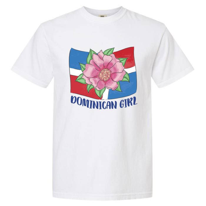 Dominican Girl Flag Garment-Dyed Heavyweight T-Shirt