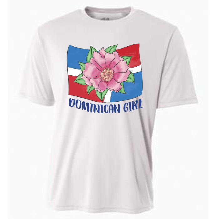 Dominican Girl Flag Cooling Performance Crew T-Shirt