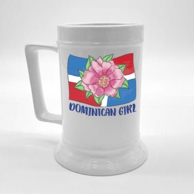 Dominican Girl Flag Beer Stein