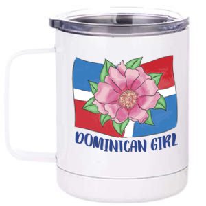 Dominican Girl Flag 12 oz Stainless Steel Tumbler Cup