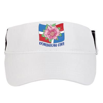 Dominican Girl Flag Adult Drive Performance Visor