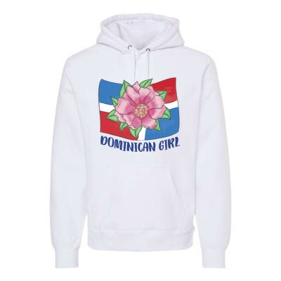 Dominican Girl Flag Premium Hoodie