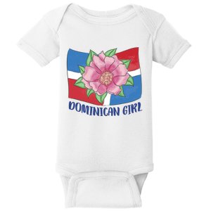 Dominican Girl Flag Baby Bodysuit