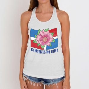 Dominican Girl Flag Women's Knotted Racerback Tank