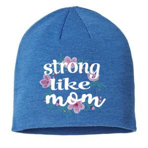 Daughter Gift From Mom To My Daughter Strong Like Mom Gift Sustainable Beanie