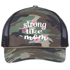 Daughter Gift From Mom To My Daughter Strong Like Mom Gift Retro Rope Trucker Hat Cap