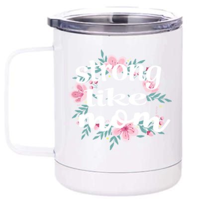 Daughter Gift From Mom To My Daughter Strong Like Mom Gift 12 oz Stainless Steel Tumbler Cup