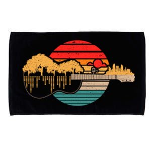 Disc Golf Flying Disc Disc Golf Sunset Guitar Microfiber Hand Towel