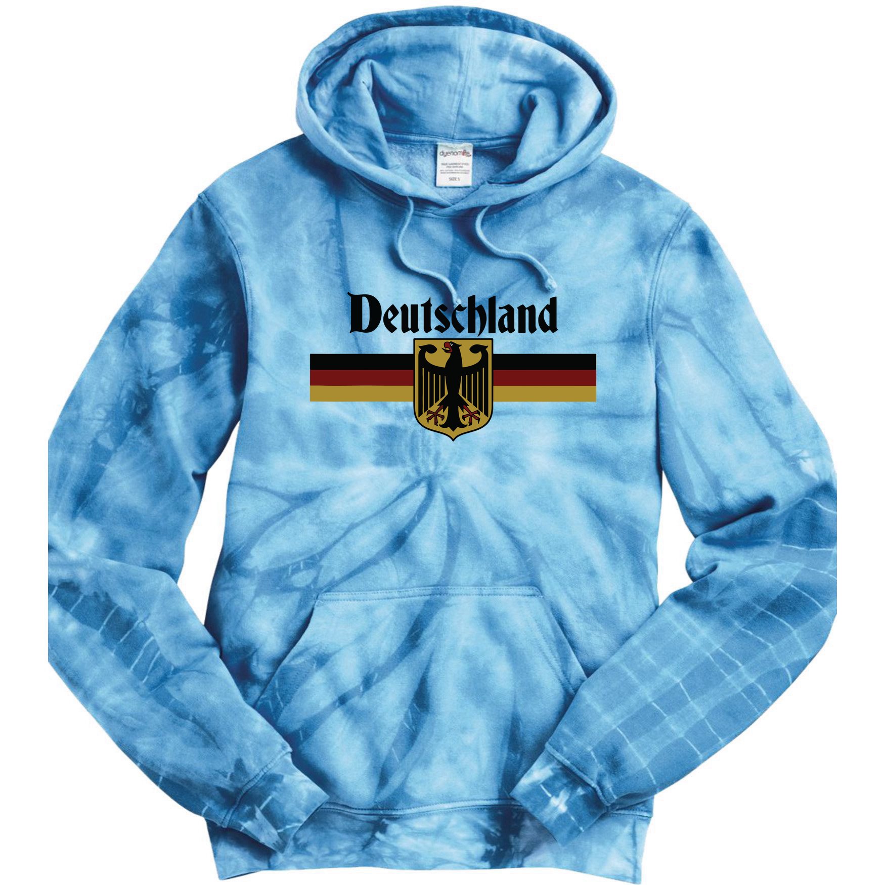 Deutschland Germany Flag Coat Of Arms Eagle Banner Vintage Tie Dye Hoodie