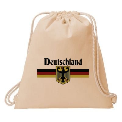 Deutschland Germany Flag Coat Of Arms Eagle Banner Vintage Drawstring Bag
