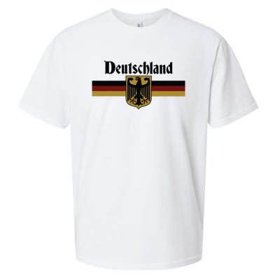 Deutschland Germany Flag Coat Of Arms Eagle Banner Vintage Sueded Cloud Jersey T-Shirt