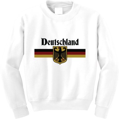 Deutschland Germany Flag Coat Of Arms Eagle Banner Vintage Kids Sweatshirt