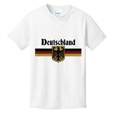 Deutschland Germany Flag Coat Of Arms Eagle Banner Vintage Kids T-Shirt