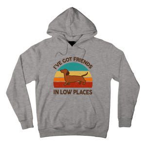 Dachshund Got Friends Low Places Funny WeinerDog Gift Tall Hoodie