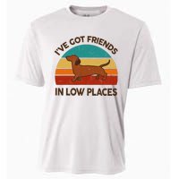 Dachshund Got Friends Low Places Funny WeinerDog Gift Cooling Performance Crew T-Shirt