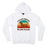 Dachshund Got Friends Low Places Funny WeinerDog Gift Hoodie