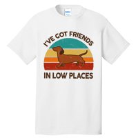 Dachshund Got Friends Low Places Funny WeinerDog Gift Tall T-Shirt