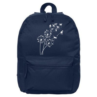 Dandelion Greyhound Flower Floral Greyhound Tree 16 in Basic Backpack