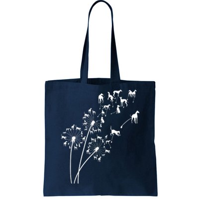 Dandelion Greyhound Flower Floral Greyhound Tree Tote Bag