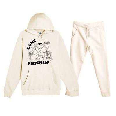 Dolphins Gone Fishin Premium Hooded Sweatsuit Set