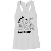 Dolphins Gone Fishin Women's Racerback Tank