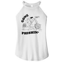 Dolphins Gone Fishin Women’s Perfect Tri Rocker Tank