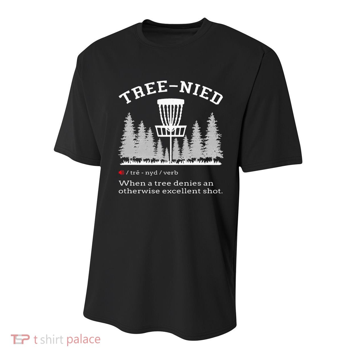Disc Golf Funny Stupid Tree Treenied IV Youth Performance Sprint T-Shirt