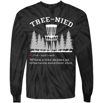 Disc Golf Funny Stupid Tree Treenied IV Tie-Dye Long Sleeve Shirt