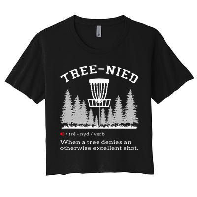 Disc Golf Funny Stupid Tree Treenied IV Crop Top