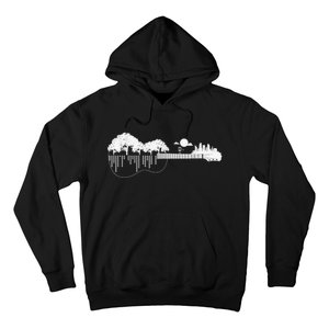 Disc Golf Flying Disc - Disc Golf Sunset Guitar Hoodie