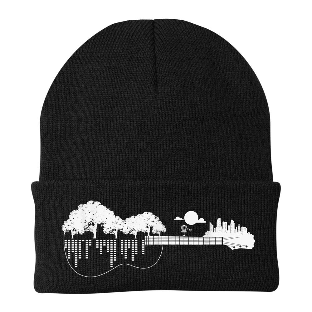 Disc Golf Flying Disc - Disc Golf Sunset Guitar Beanie