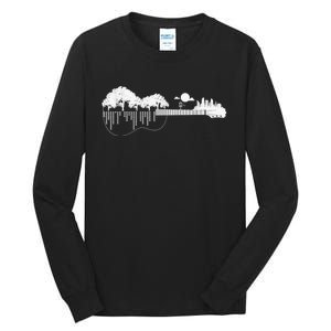 Disc Golf Flying Disc - Disc Golf Sunset Guitar Tall Long Sleeve T-Shirt