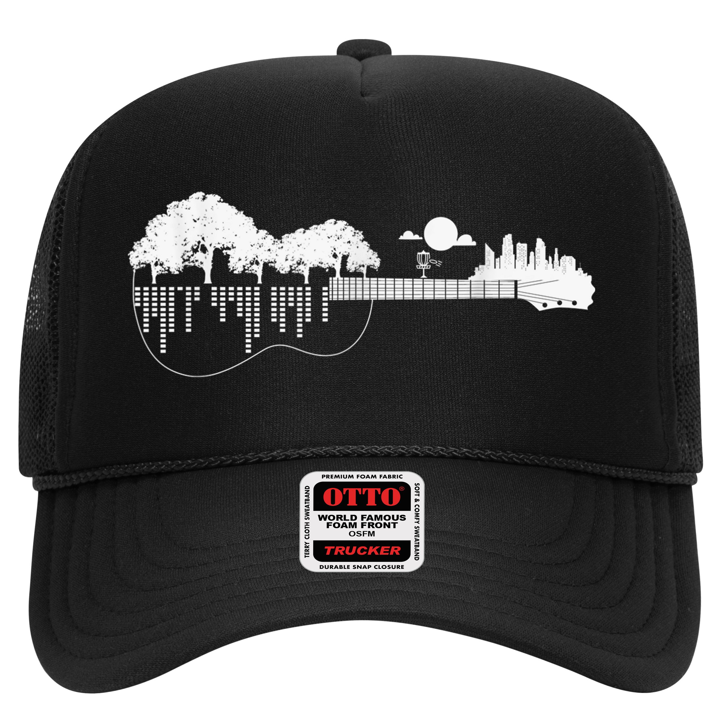 Disc Golf Flying Disc - Disc Golf Sunset Guitar Hat