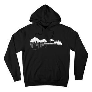 Disc Golf Flying Disc - Disc Golf Sunset Guitar Tall Hoodie