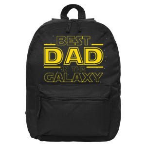 Dad Gift For New Dad Best Dad In The Galaxy 16 in Basic Backpack