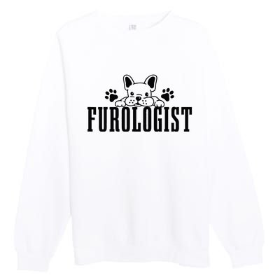 Dog Groomer Furologist Puppy Care Funny Dog Grooming Salon Premium Crewneck Sweatshirt