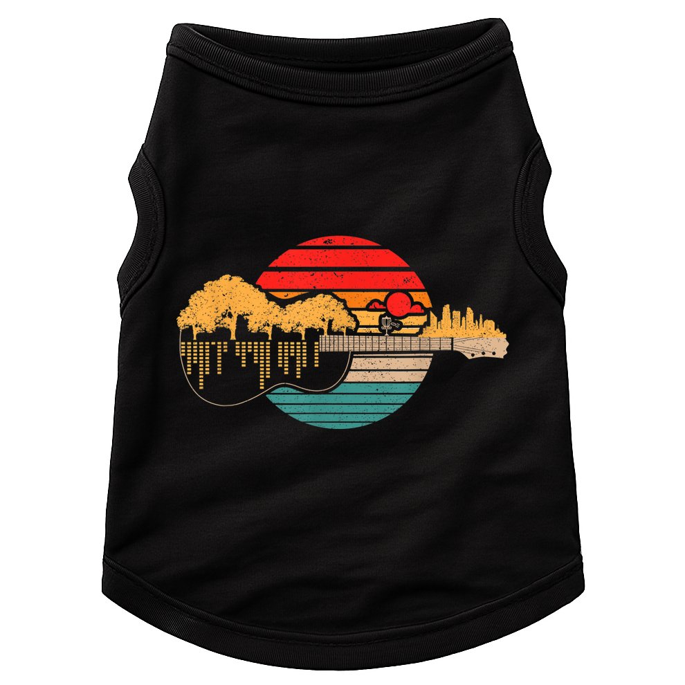Disc Golf Flying Disc - Disc Golf Sunset Guitar Doggie Tank