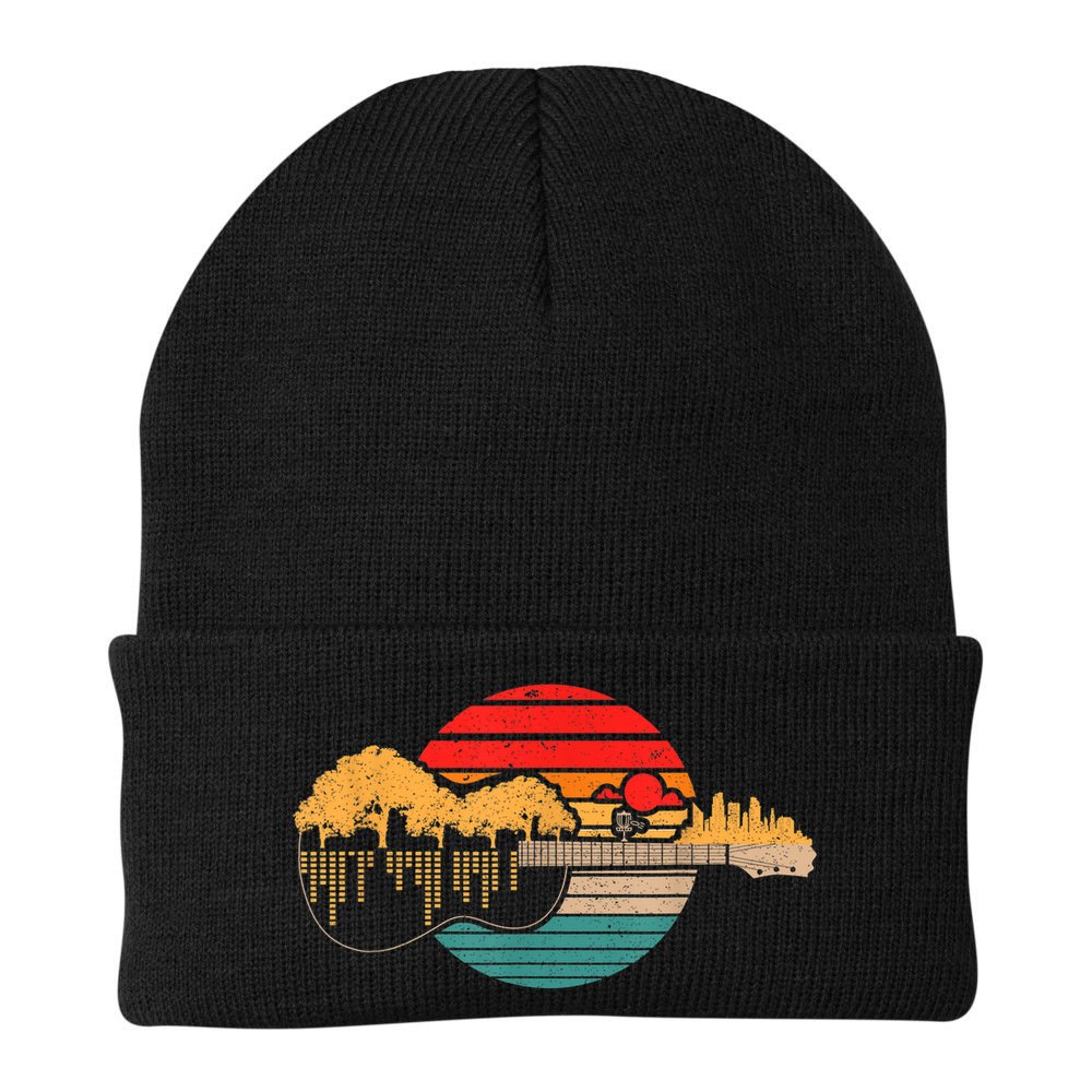 Disc Golf Flying Disc - Disc Golf Sunset Guitar Beanie