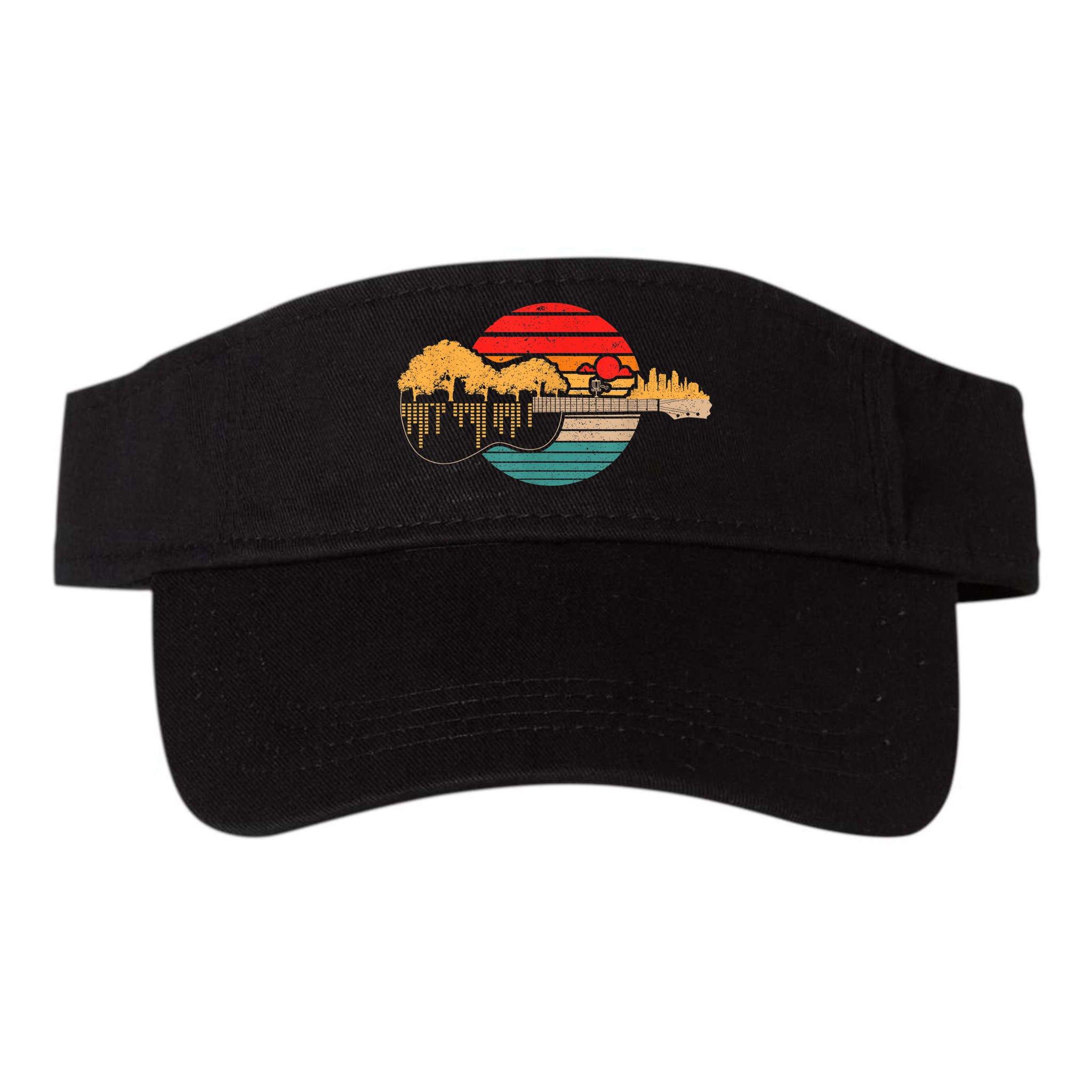 Disc Golf Flying Disc - Disc Golf Sunset Guitar Visor