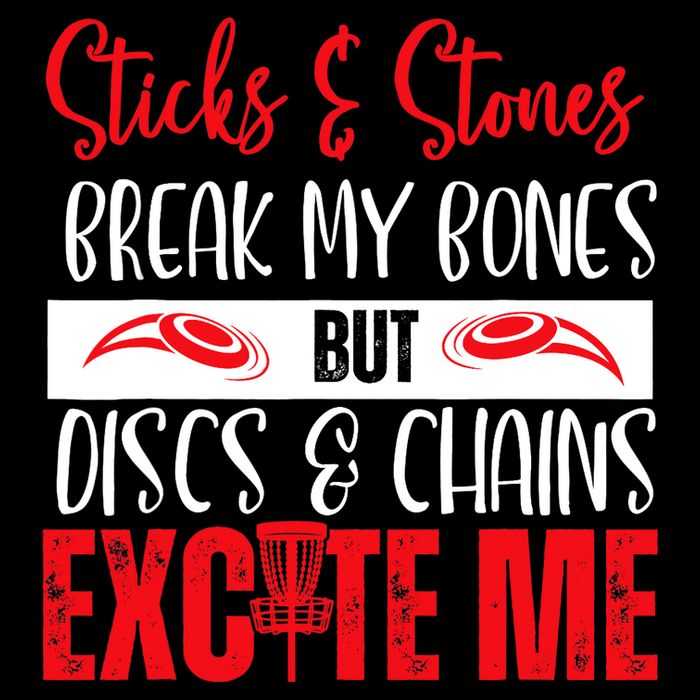 Disc Golf Funny Discs & Chains Excite Me Red Hoodie